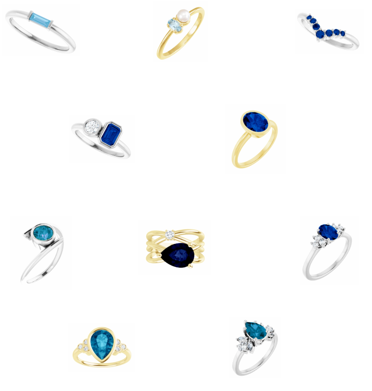 Blue Gemstone Rings