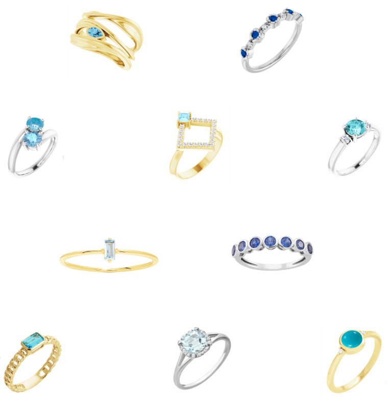 Blue Gemstone Rings