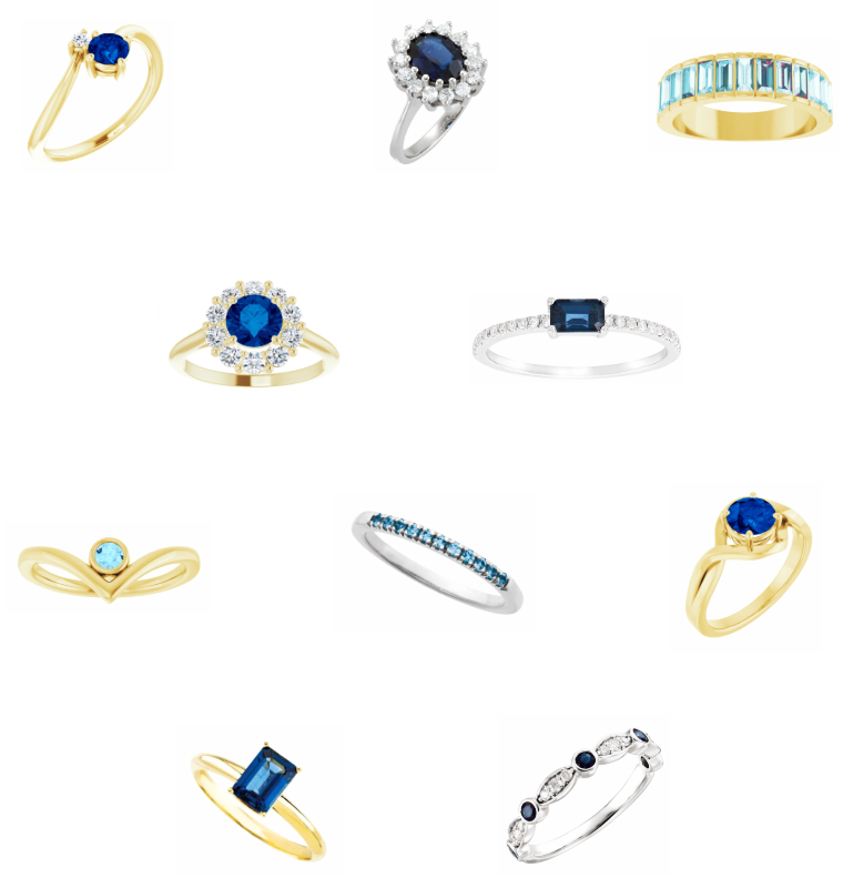Blue Gemstone Rings