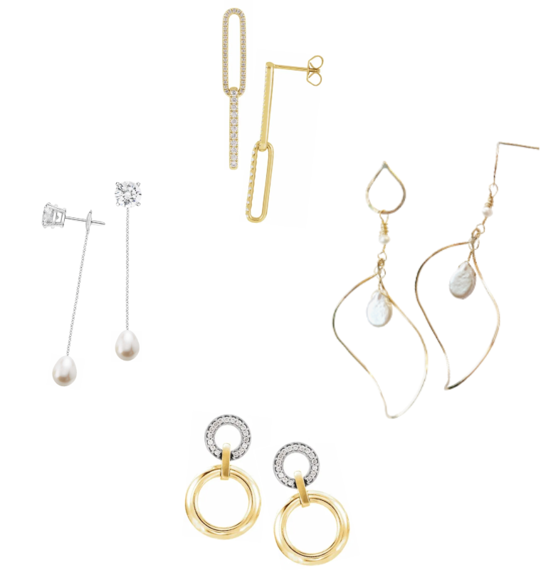 gold diamond earrings