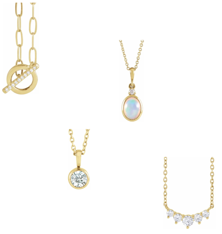 gold diamond necklace