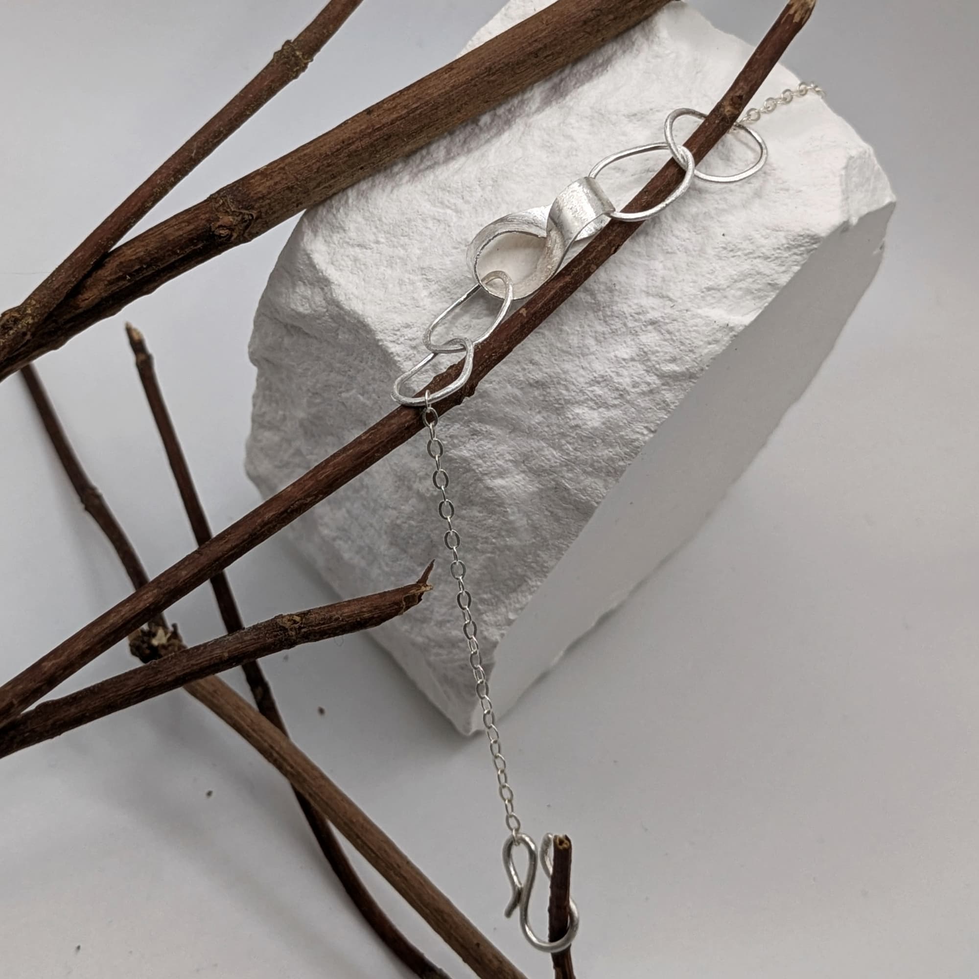 Handmade unique bracelet in 14k gold or silver