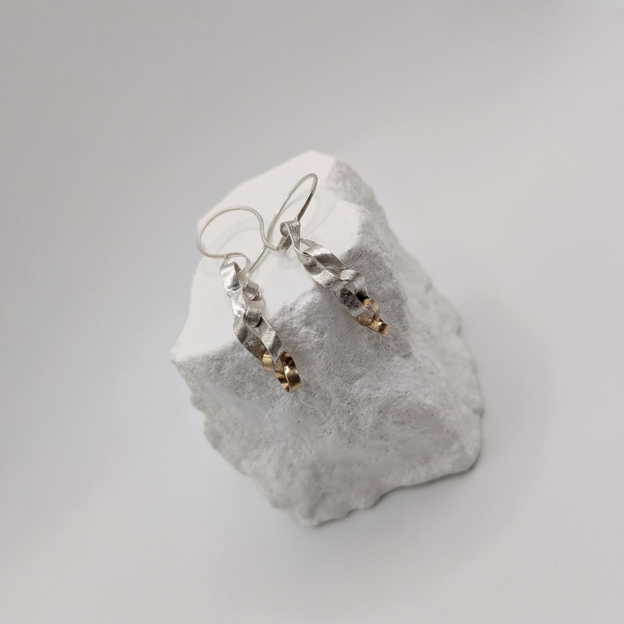 Unique Earrings Gold Silver Handmade