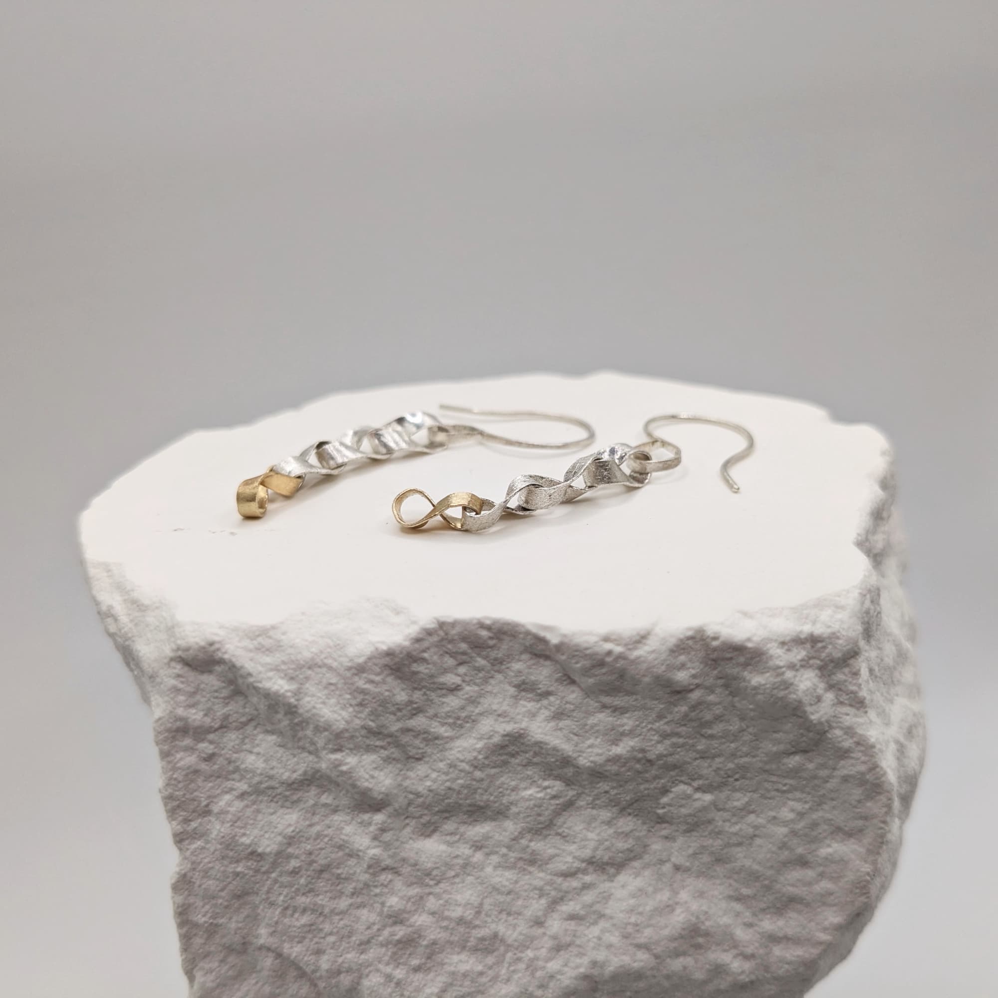 Unique Earrings Gold Silver Handmade