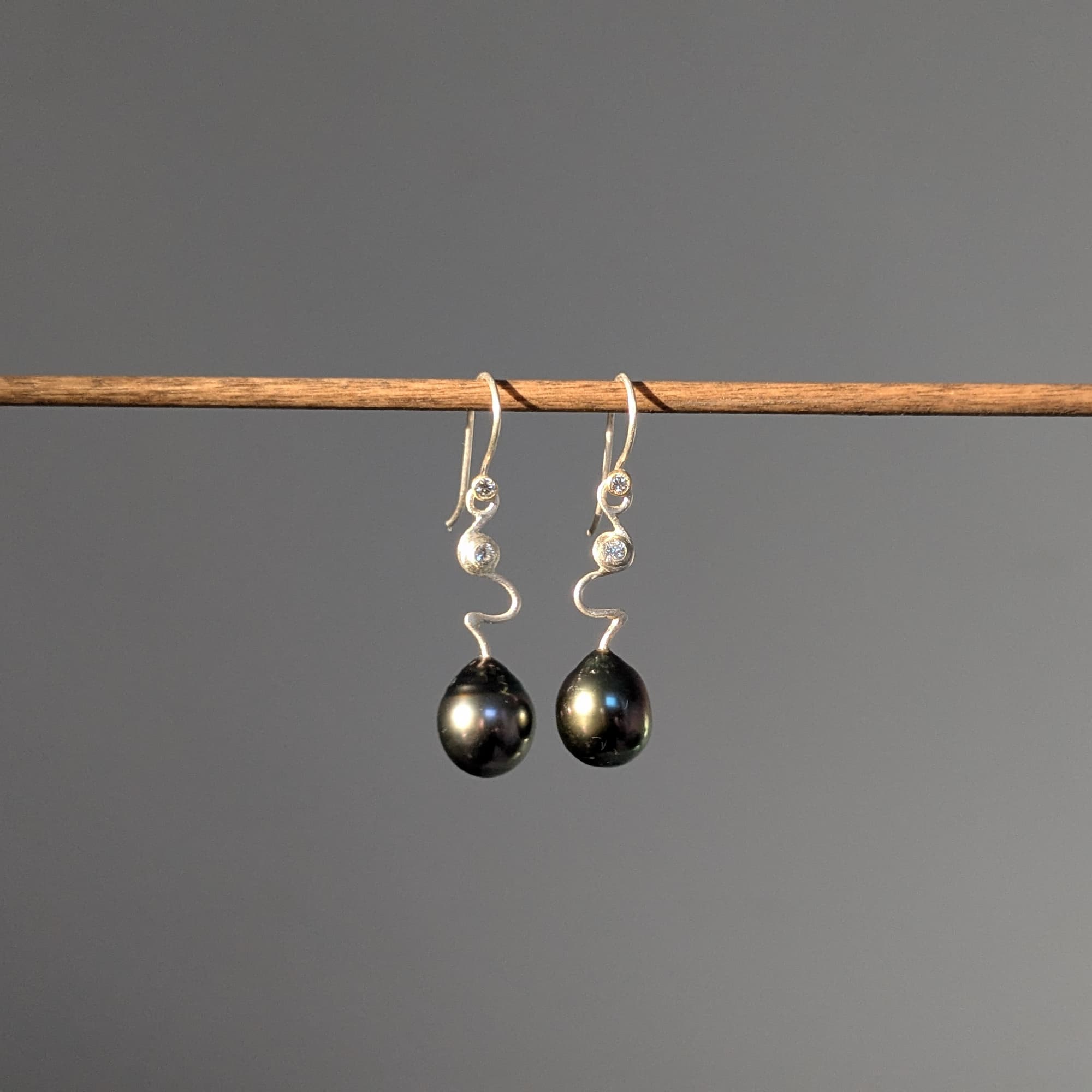 Tourmaline Earrings Gold Silver Handmade