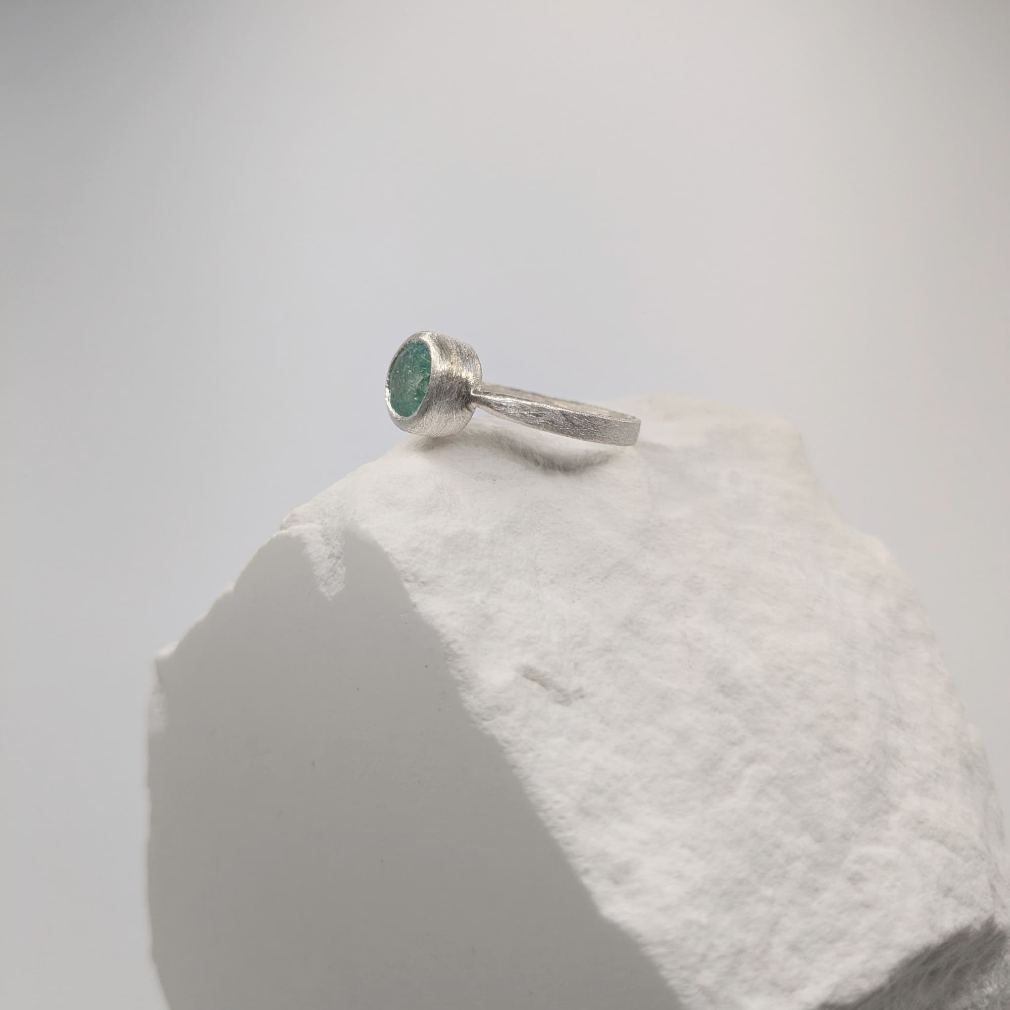 Tourmaline Ring Gold Silver Handmade