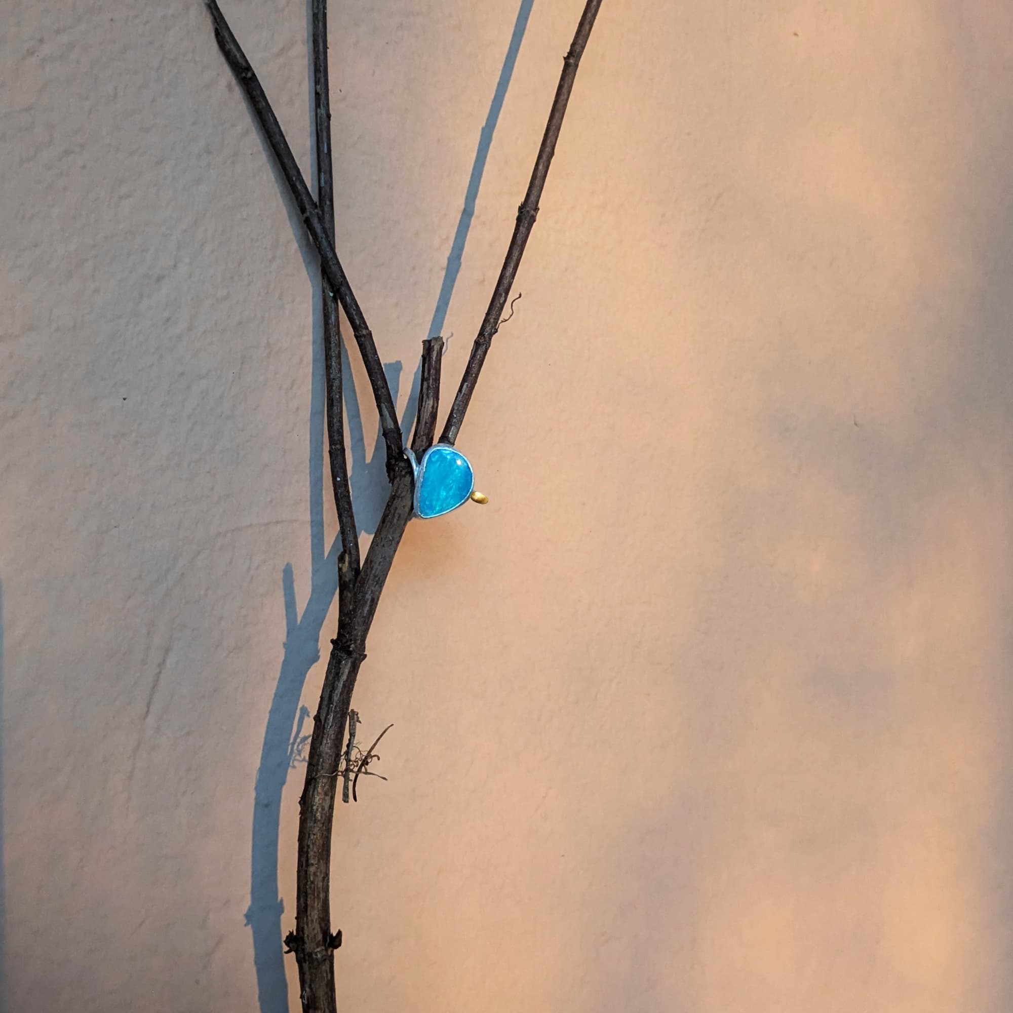 Handmade Opal Ring Gold Silver